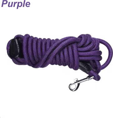 Inspire Picks Heavy Duty Long Training Dog Leash 5M 10M 15M Nylon Recall & Agility Lead purple 5m