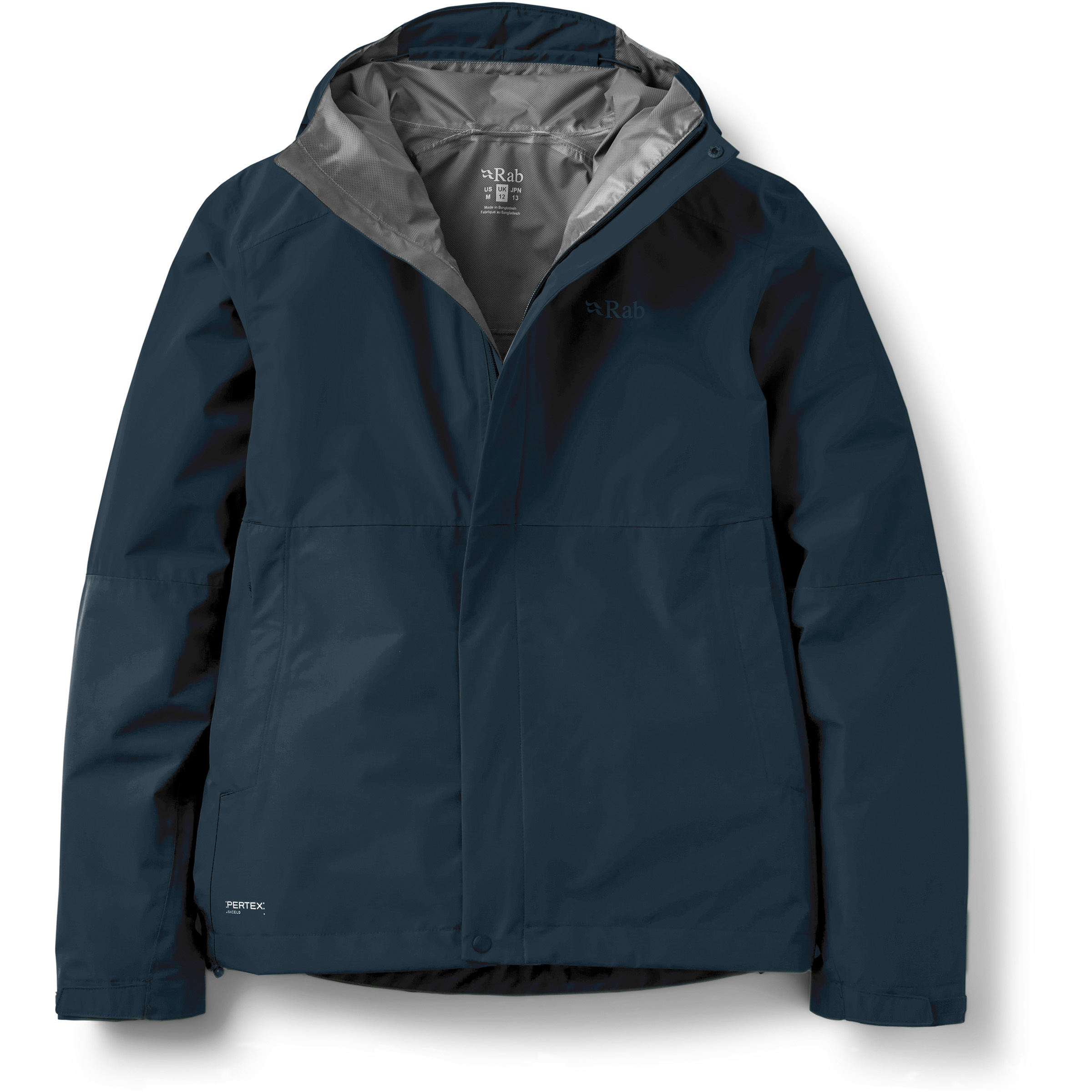 Rab Downpour Damen Regenjacke blau Größe XS Trekking Klein verpackbar Wasserabweisend