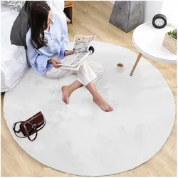 Strado, Teppich, Round mat Rabbit 100x100 White (White) universal (100 cm)