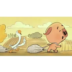 Schweinchen und Gans machen einen Ausflug (Schweinchen und Gans) Diafilm - auf Ungarisch