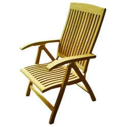 Lex Premium Teak Gartenstuhl 5-fach verstellbar Gartenmöbel Stuhl Teakstuhl Elegant