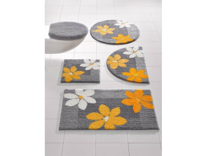 Badematte GRUND Gr. 4, gelb, rechteckig (70cm x 120cm ), Badematten, Badematte