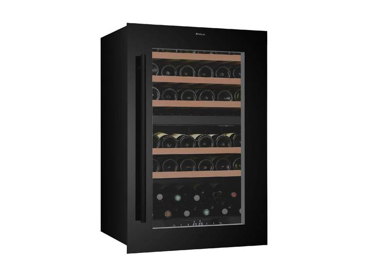TRISA Weinkühlschrank Dual Zone Rechts , Energieeffizienz: G, schwarz, B:55,9cm H:88,5cm T:59,2cm, Weinkühlschränke, Holzart: Buche (Fagus sylvatica)/ China, Weinkühlschrank