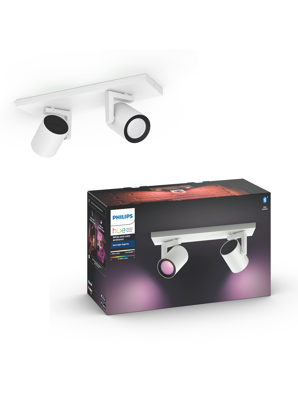 Philips Hue Argenta 2er Spot - weiß