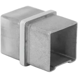 PRIOstahl Verbindungsmuffe Rohrverbinder Ø 40 x 40 x 2 mm für Vierkantrohre Rostfrei Edelstahl V2A