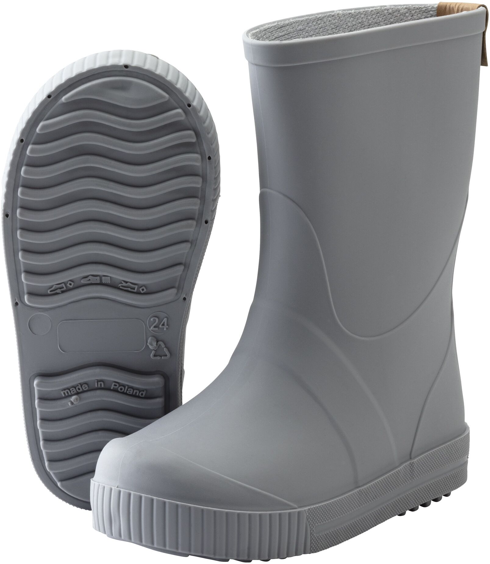 Gummistiefel STERNTALER "Gummistiefel uni", Kinder, Gr. 24, grau (mittelgrau), Obermaterial: 100% Synthetik synthetic., Schuhe Gummistiefel