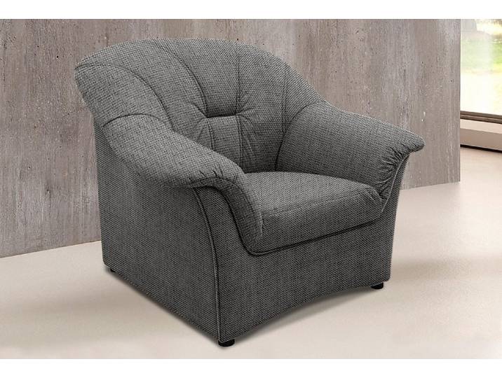 Sessel DOMO COLLECTION Papenburg zeitlose Rückensteppung, elegante Armlehne , grau, B:99cm H:84cm T:82cm, Struktur ( 90% Polyester, 10% Polyacryl);Microfaser PRIMABELLE (100% Polyester);Kunstleder SOFTLUX;Luxus-Microfaser (100% Polyester), Sessel, Sessel, in großer Farbvielfalt