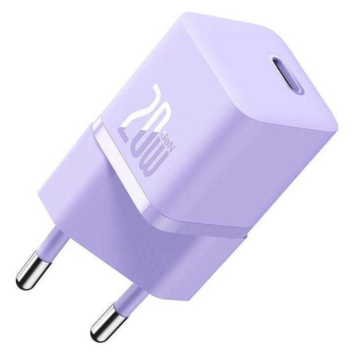 Baseus Mini-Wandladegerät GaN5 20W (lila) (20 W, 1 Port) (CCGN050105)