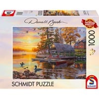 Darrell Bush: Bootshaus mit Kanus, Puzzle 1000 Teile