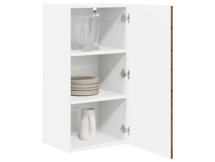 KTHLBRH Wandschrank Küche Holz Mehrschichtig 40 x 31 x 80 cm 3 Einlegeböden, 2 Türen, Wandmontage, vielseitige Lagerung, einfache Reinigung