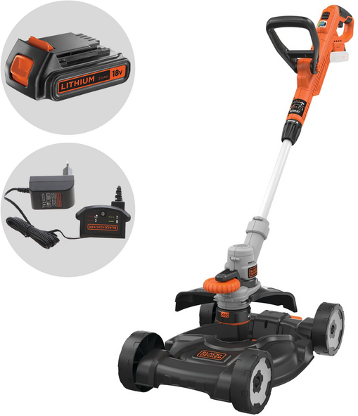Black & Decker STC1820CM-QW - Rasentrimmer 3in1 - Motorsense mit Lithium-Batterie 18V / 2Ah
