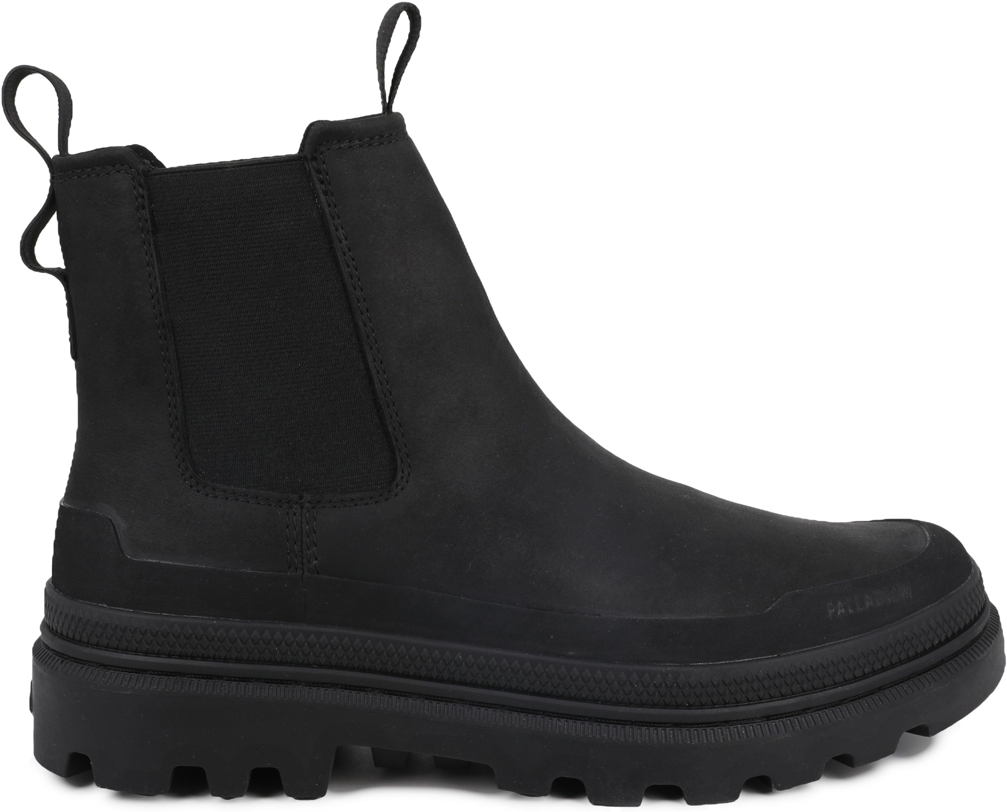 Chelseaboots PALLADIUM "TROOPER CHELSEA WP", Damen, Gr. 43, atmungsaktiv, schwarz, Leder, Textil, Schuhe Chelseaboots, Winterschuhe, Ankleboots, Stiefelette, wasserdicht schwarz 43, atmungsaktiv