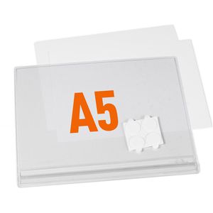 Durable Plakattasche 505719, für A5, aus Kunststoff, selbstklebend, 5 Stück