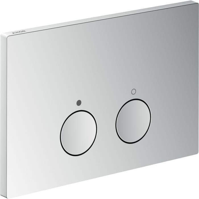 hansgrohe Axor FlushPlate Drückerplatte 42531000 für 2-Mengen-Spülung, Metall, chrom