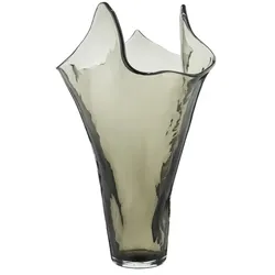 HOME STORY Vase   ¦ grau ¦ Glas ¦ Maße (cm): H: 36,5  Ø: 23.0