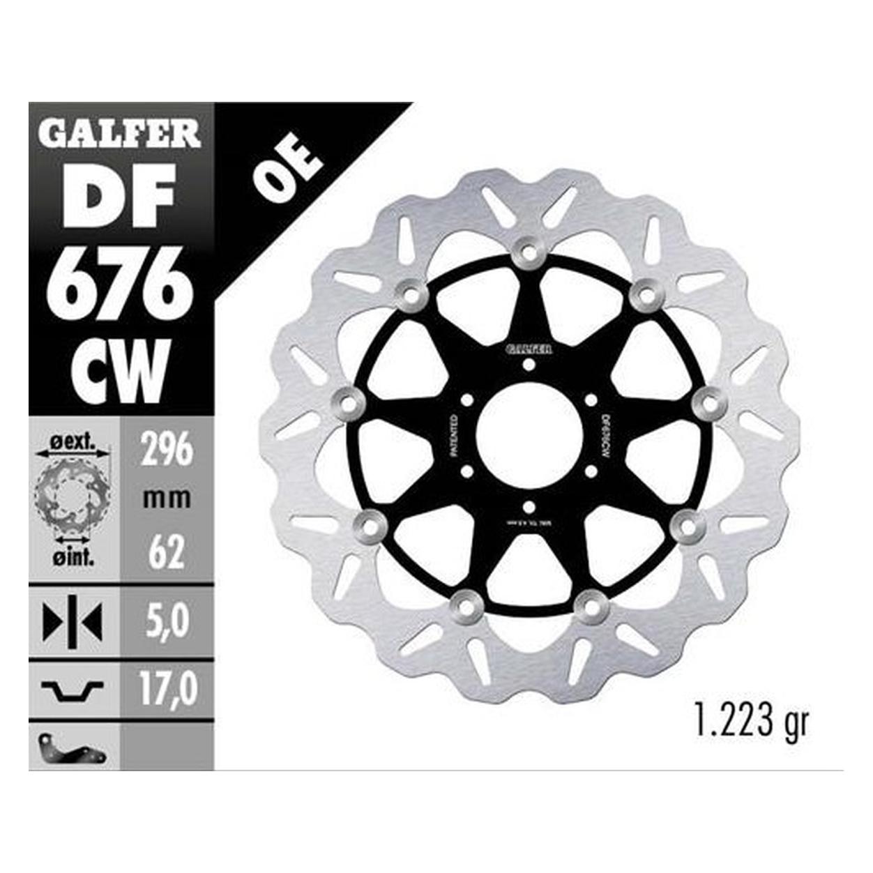 Galfer Bike Bremsscheibe Galfer Wave Schwimmend (296 mm) (DF676CW)