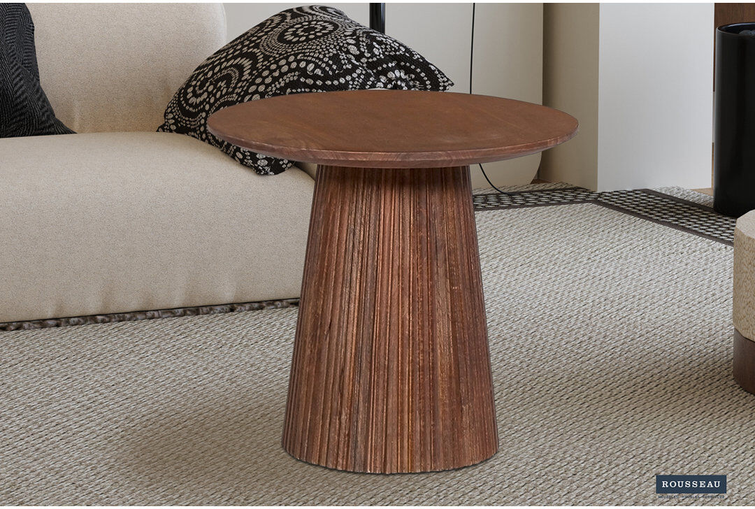 Rousseau Miguel Solid Wood Solid Wood Coffee Table Light Brown 46 cm x 50 cm x 50 cm