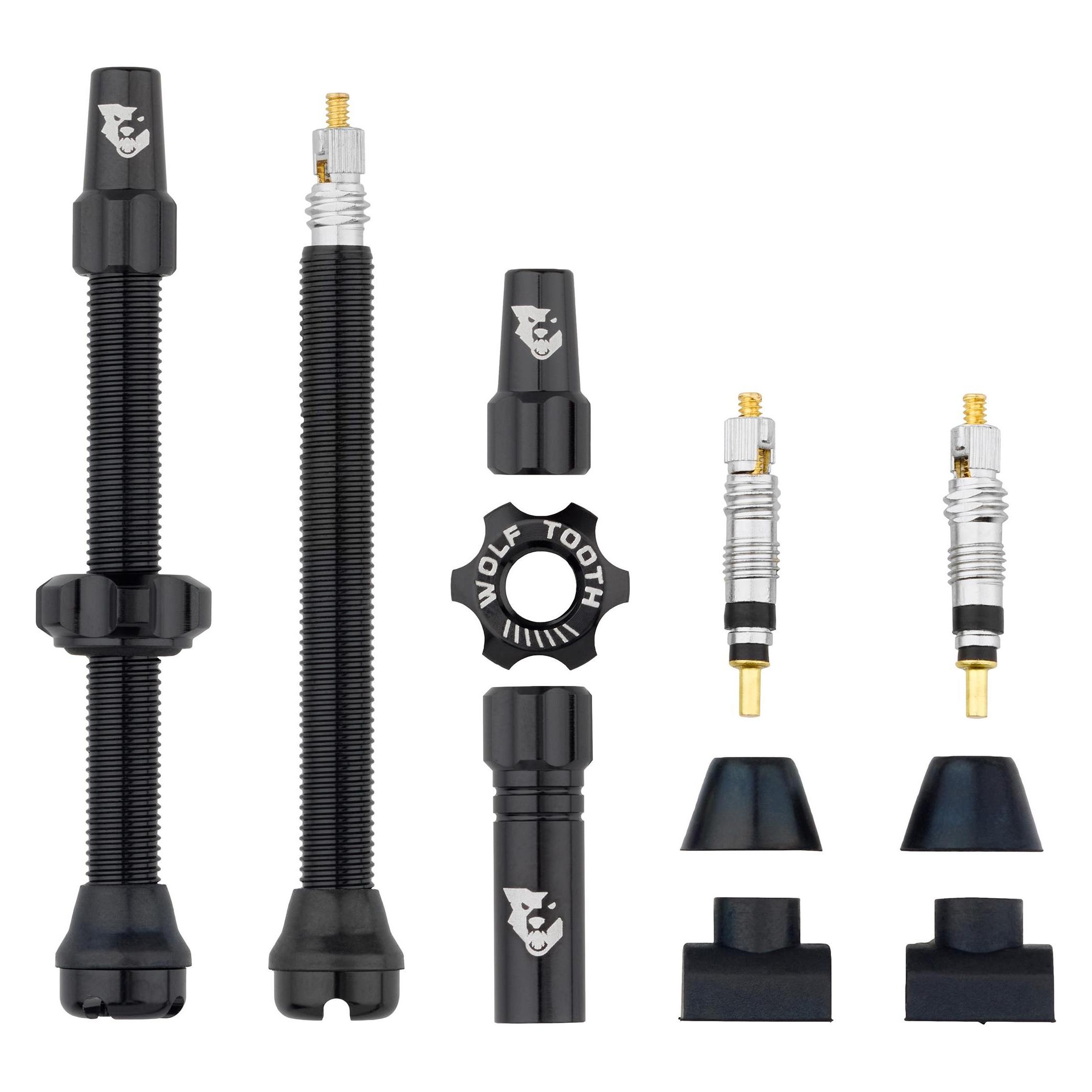 Wolf Tooth Tubeless Valve Stem Ventile, Presta, 60mm, 2 Stk., black (44726209)