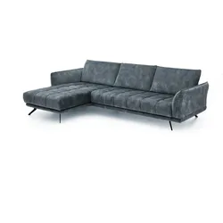 ComfortPlan Ecksofa Marbella Stoff Blau Opal