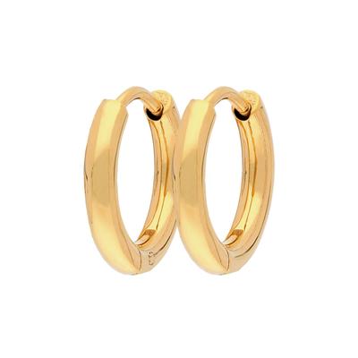 Paar Creolen TITANIA "Titancreolen", gold (goldfarben), Ohrringe, Damen, Titan