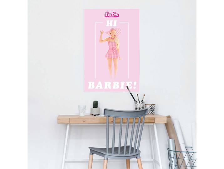 Affiche Barbie Hi Barbie Papier Mauve 61 x 92 x 0cm