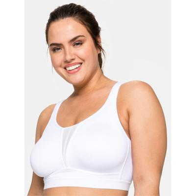 Sport-BH SHEEGO, Damen, Gr. 95, Cup E, weiß, 90% Polyester, 10% Elasthan, BHs Sport-BH