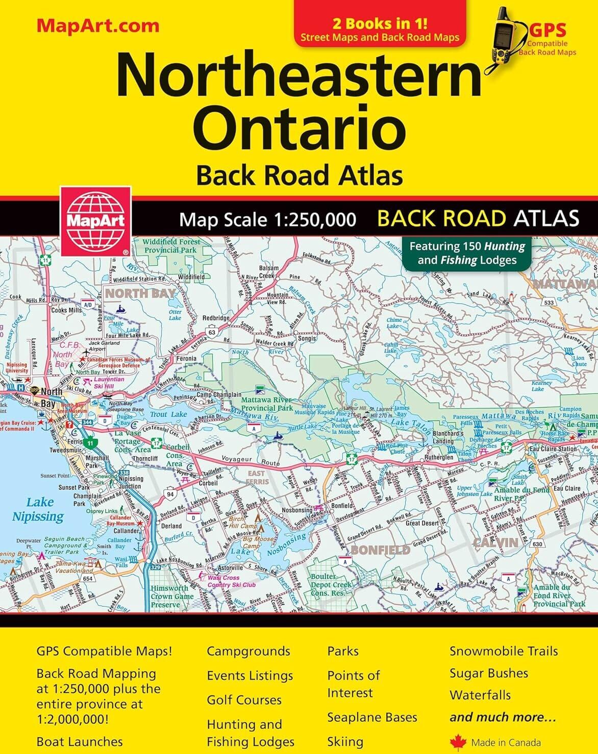 Atlas des routes secondaires - Nord-est de l'Ontario   Canadian Cartographics Corporation
