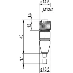 Sensopart M12 Anschlußkabel - 8-poli L8-5m-G-PUR