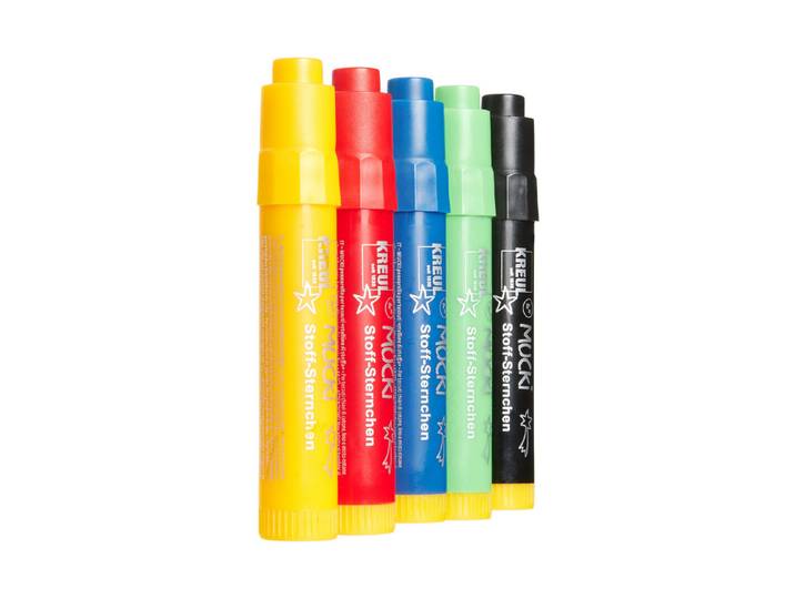 Kreul Mucki Stoff-Sternchen Stoffmalstift 5er Set