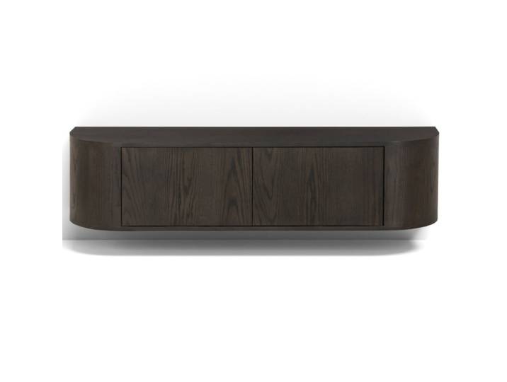 Meuble tv mural 140 cm chêne espresso