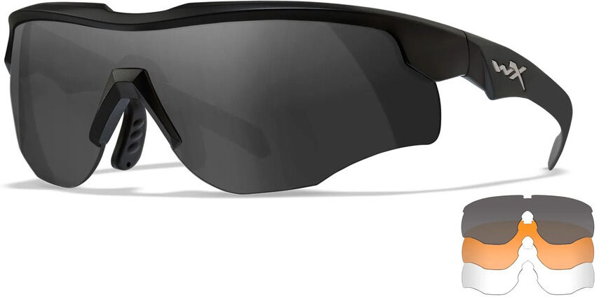 Wiley X WileyX Rogue Comm Grey/Clear/Rust Matte Black Frame