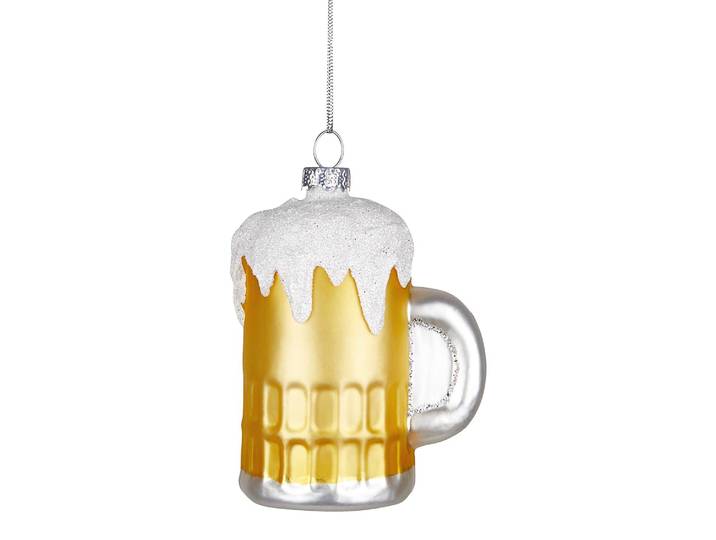 Baumhänger Bierglas 9 x 10 x 6cm Gelb/Gelb