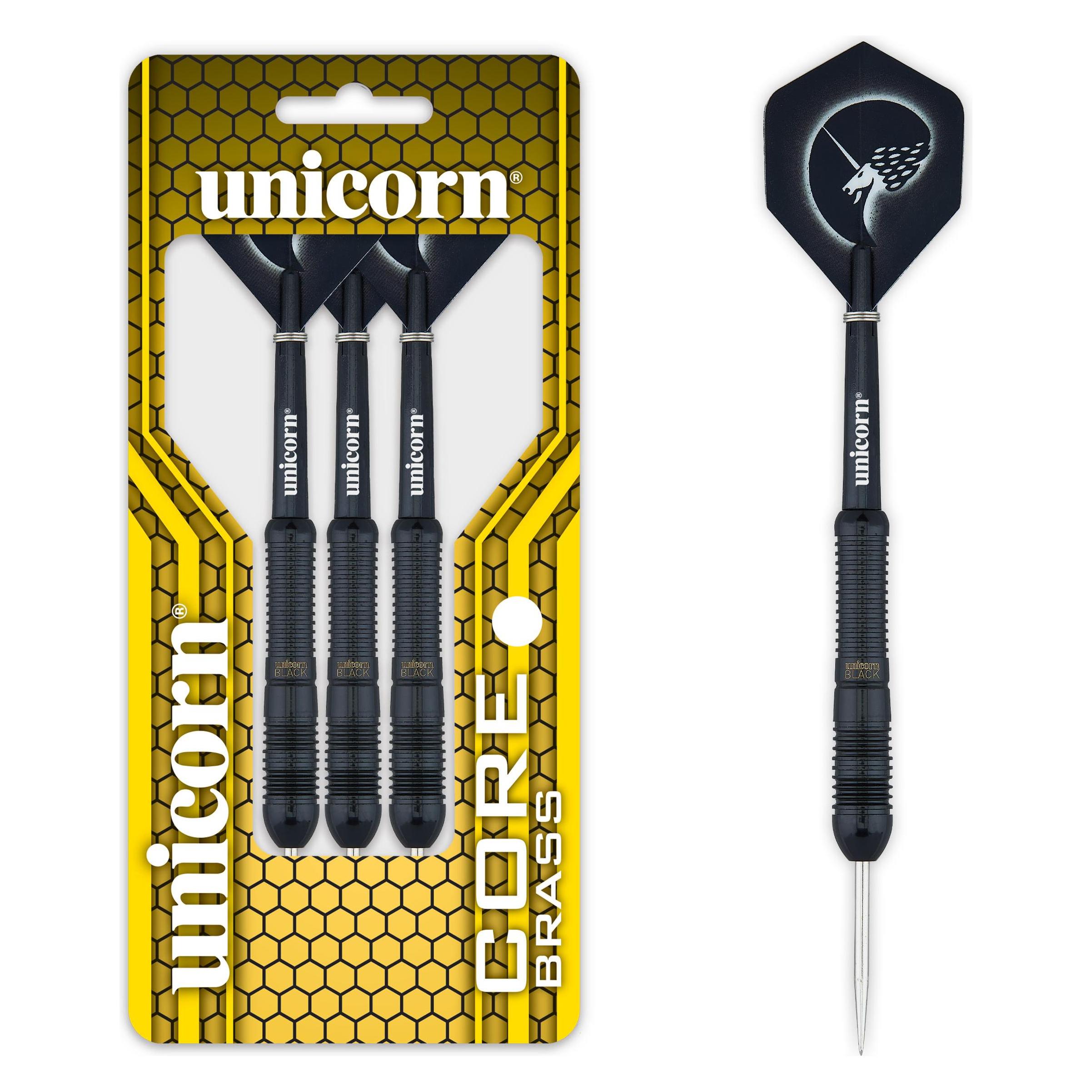 Unicorn Core Black Brass 2 Steel Darts 1 Satz (22 g) (08674)