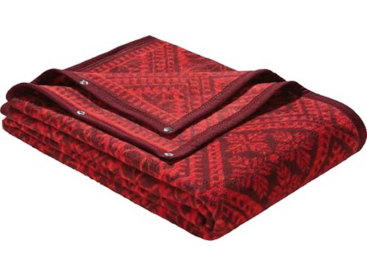 Erwin Müller Wohndecke/Wohnmantel Nuoro 2er-Pack Baumwollmischung rot Größe 150x200 cm