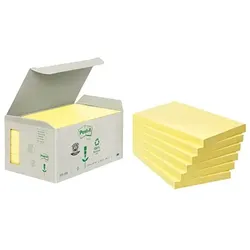Post-it Haftnotiz Recycling Notes 6551B 127x76mm gelb 6 St./Pack.