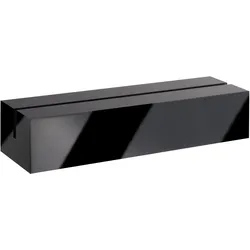 Kartenhalter aus Acryl schwarz | 100 mm | glänzend, Acryl (PMMA)