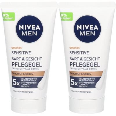 Nivea MEN Sensitive Bart & Gesichtspflege Gel 50ml x2 2x50 ml