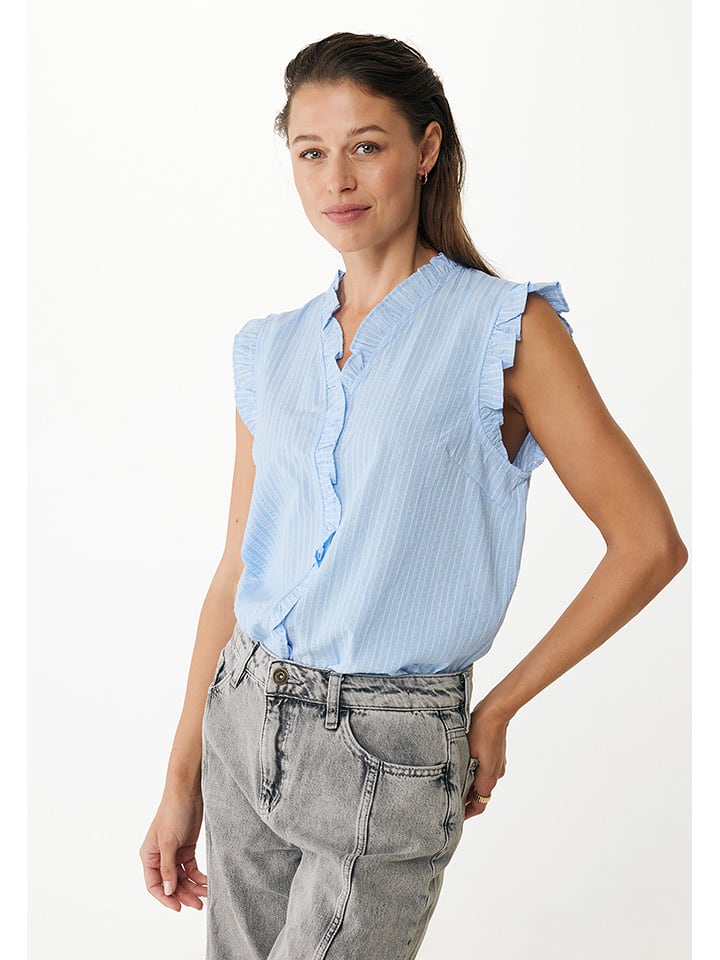 Mexx Blusentop in Hellblau - 44
