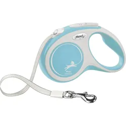 Flexi New COMFORT Gurt S 5m Roll-Leine für Hunde hellblau