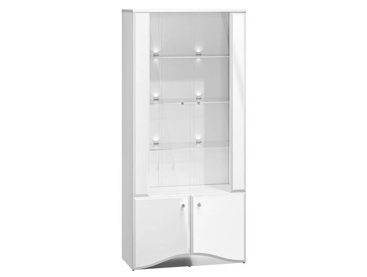 Vitrine – GLAMOUR 01 – Moderne Glasvitrine mit Hochglanzfront