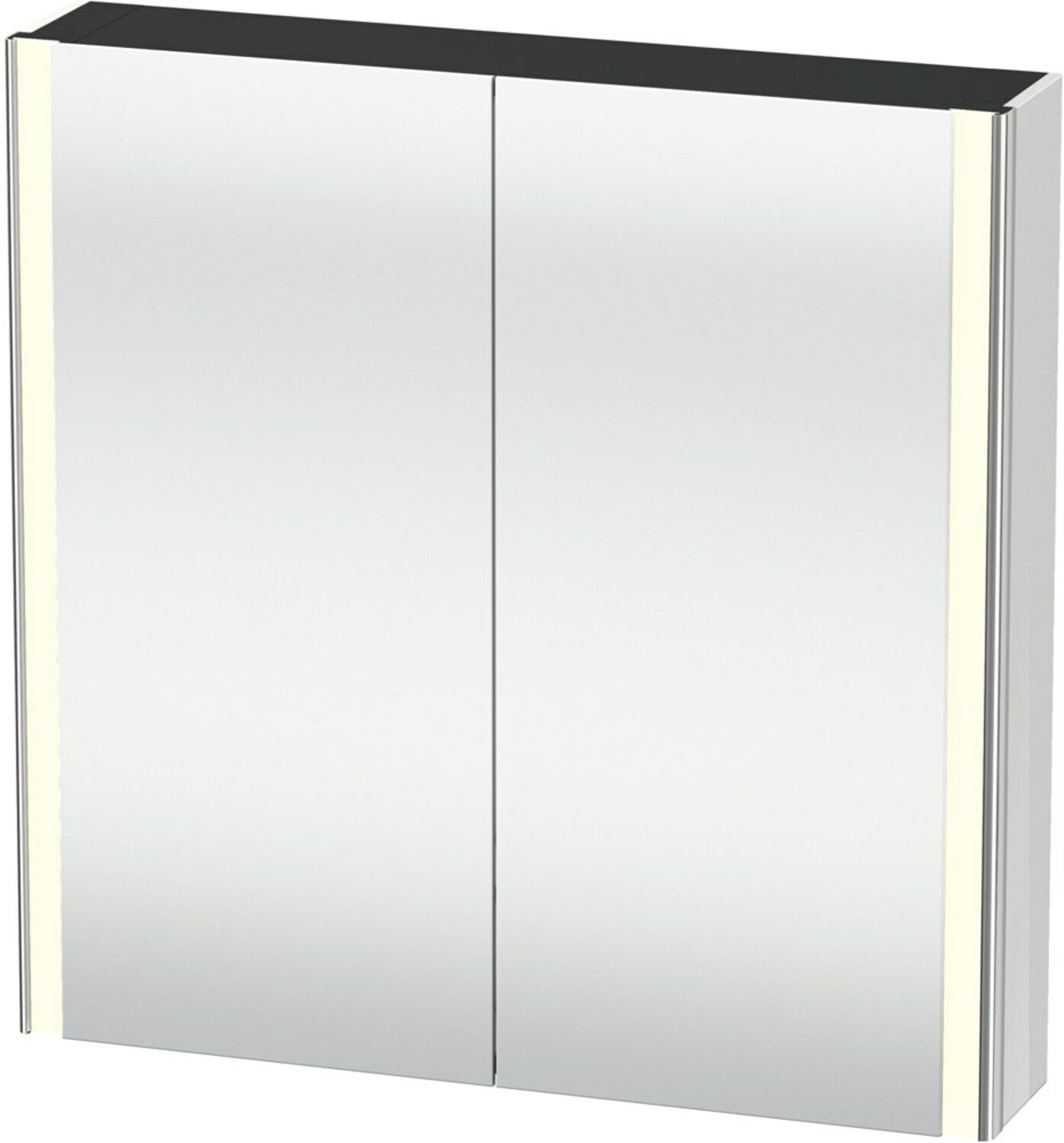 Duravit Universal-Spiegelschrank XSquare 80x80x15,5cm, flan. Gr s-matt, 2 T., LED (XS7112090900000)