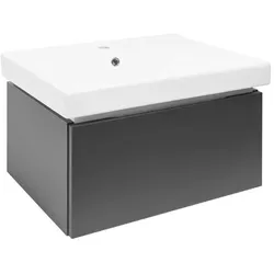 SAT Feel Waschtisch mit Unterschrank 60x30x46 cm Anthrazit matt SATFEEL60ANTU1