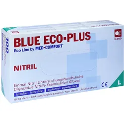 Handschuhe Einmal Nitril L blau 100 St