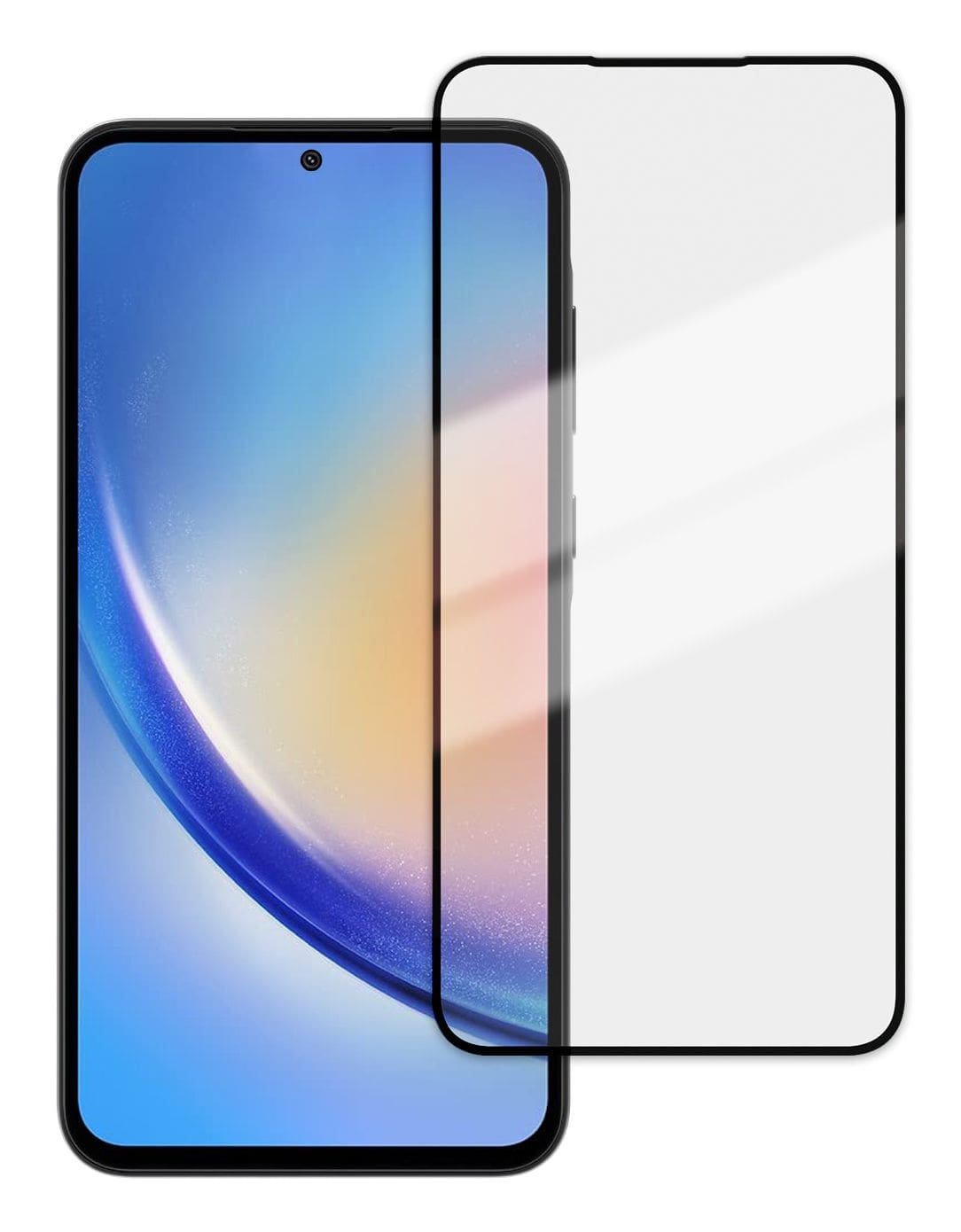 Vivanco Klare Bildschirmschutzfolie gehärtetes Glas 9H für Samsung Galaxy A35 Full Screen 64100