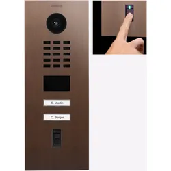 DoorBird D2202FV Fingerprint 50 IP Video Türsprechanlage – Echte Baubronze