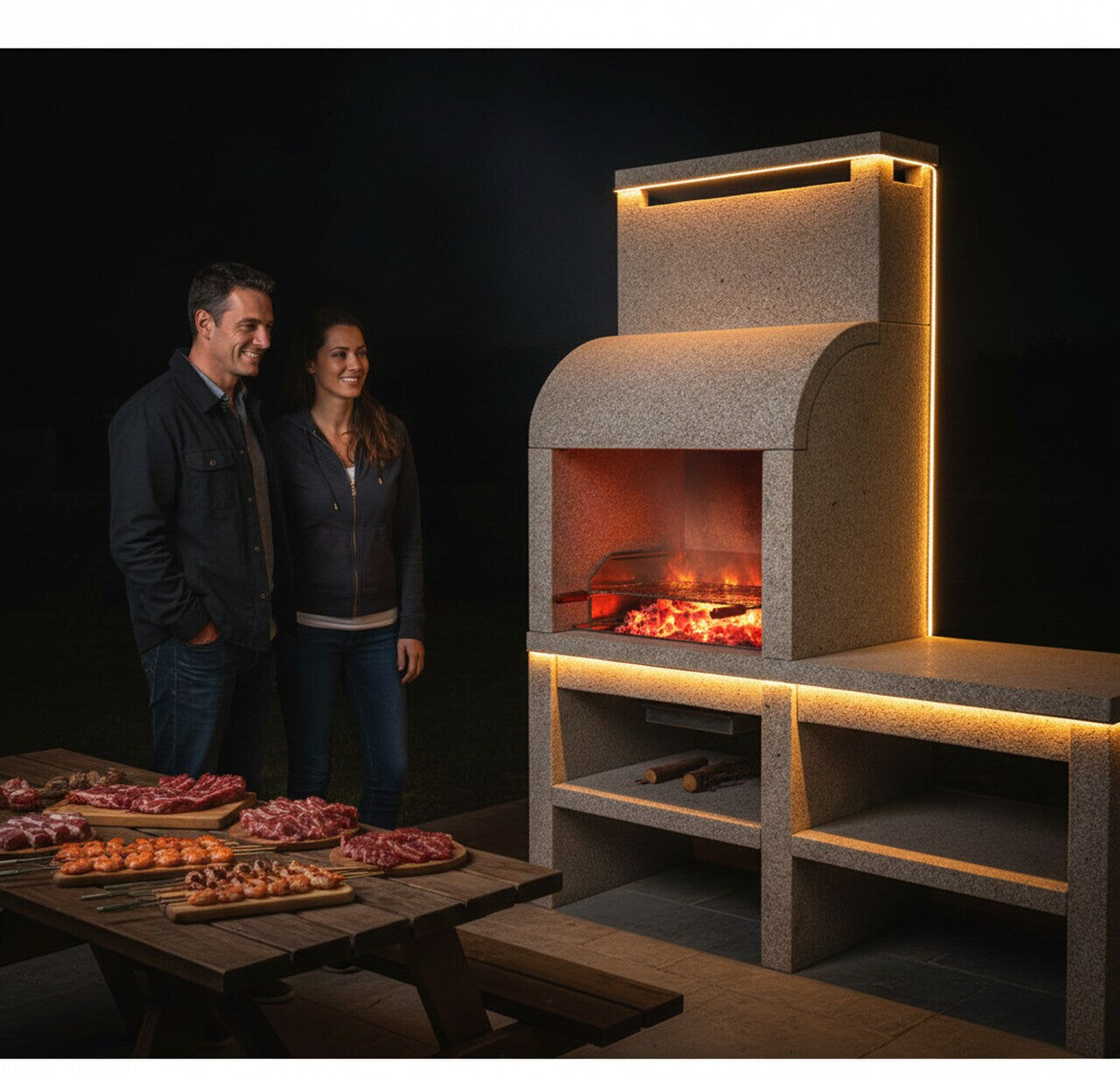 My-Barbecue Barbecue Granit GR49F - Gauche