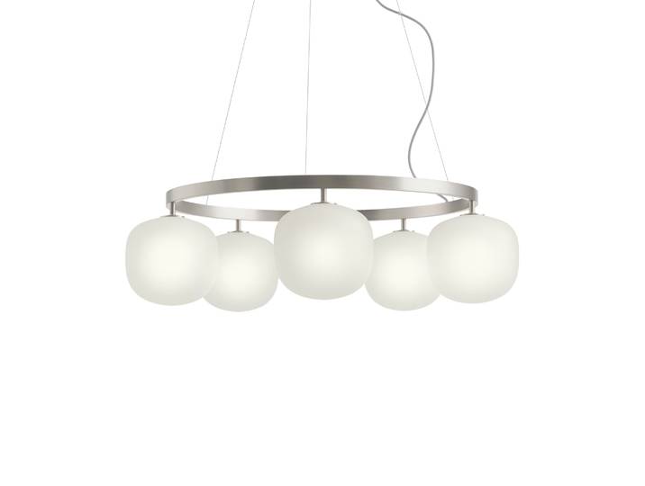 Muuto - Suspension Rime - Argent - Verre soufflé bouche - Designer TAF Studio