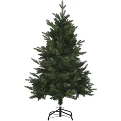 HOMCOM Weihnachtsbaum 1,2 m Christbaum Kunsttanne 657 Zweige Metallfuß PVC Grün Ø85 x 120H cm