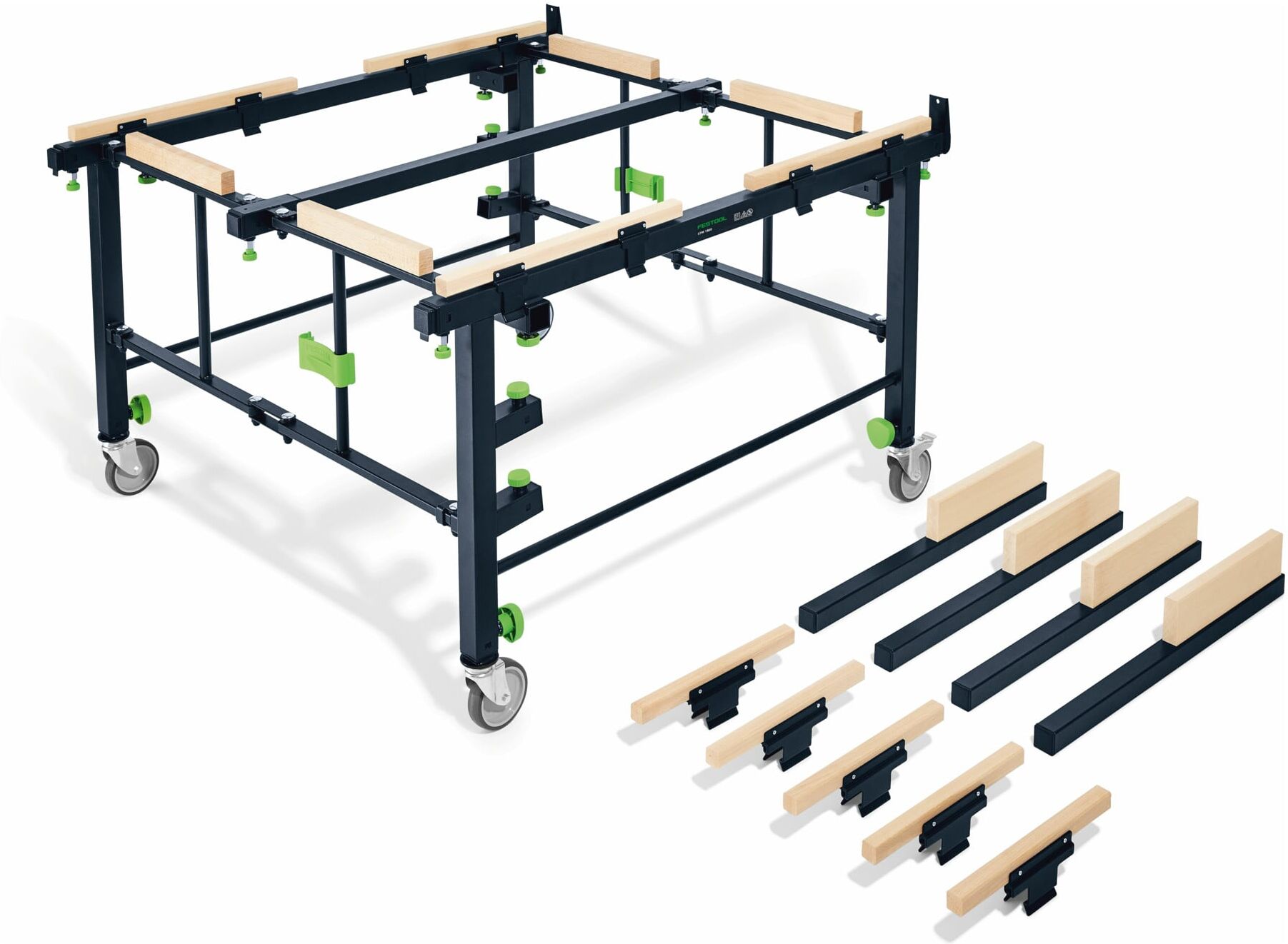 Festool STM 1800 Mobiler Säge- und Arbeitstisch mit großer Arbeitsfläche und stabilem Untergestell für den Transport von Plattenmaterialien, 205183)