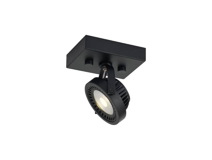 Spot en saillie moderne noir avec LED dimmable incluse - Apollo